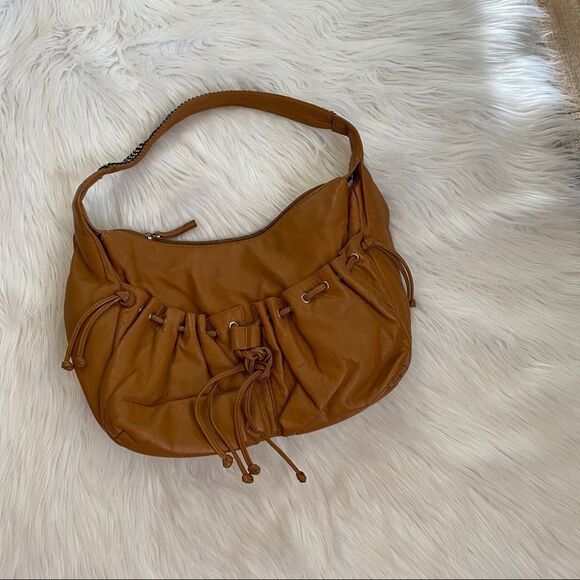 DX Touch camel leather Swarovski Crystals hobo bag - Picture 3 of 12